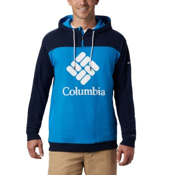 Columbia Lodge French Terry, Sudaderas Con Capucha Azur Azules Azul Marino Para Hombre | 809732-GIN